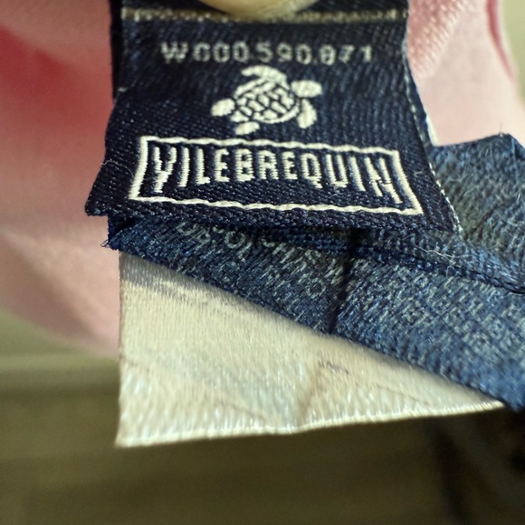 NWOT - Vilebrequin French Designer Pink Linen Long Button-Up Shirt - Size M - Picture 5 of 9